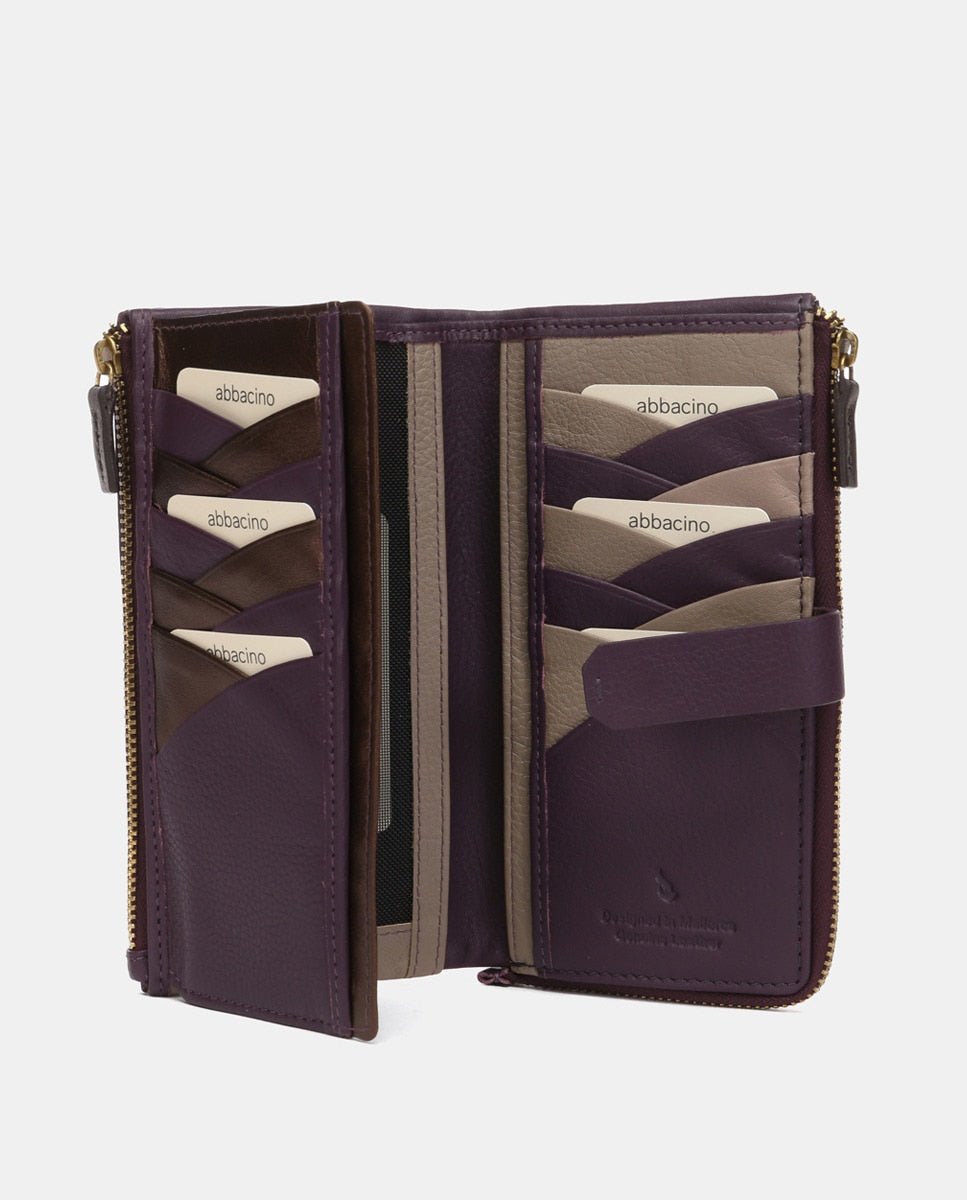 Billetero Abbacino Baker Piel Grande - Lila Abbacino | El Maletí