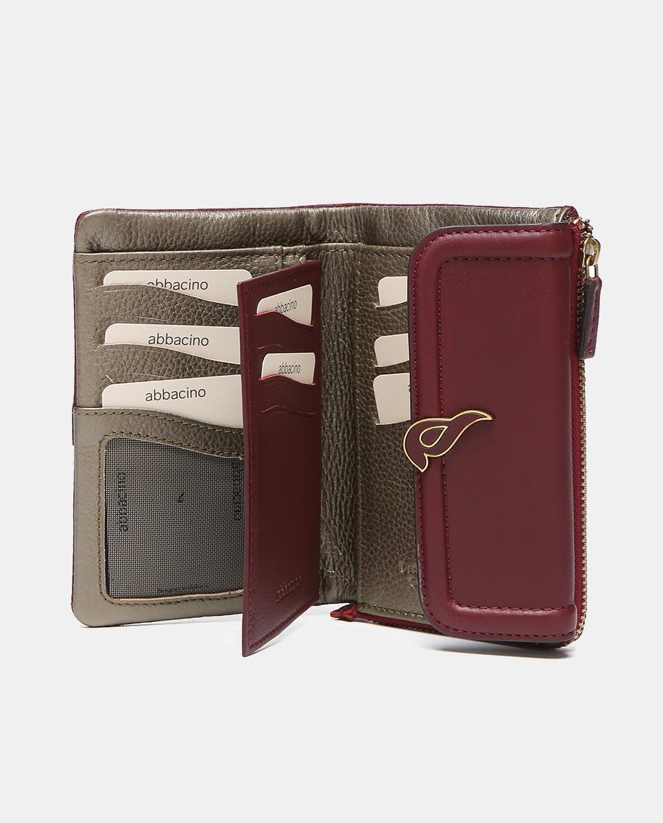 Billetero Abbacino Walker Mediano en Piel - Burdeos Abbacino | El Maletí