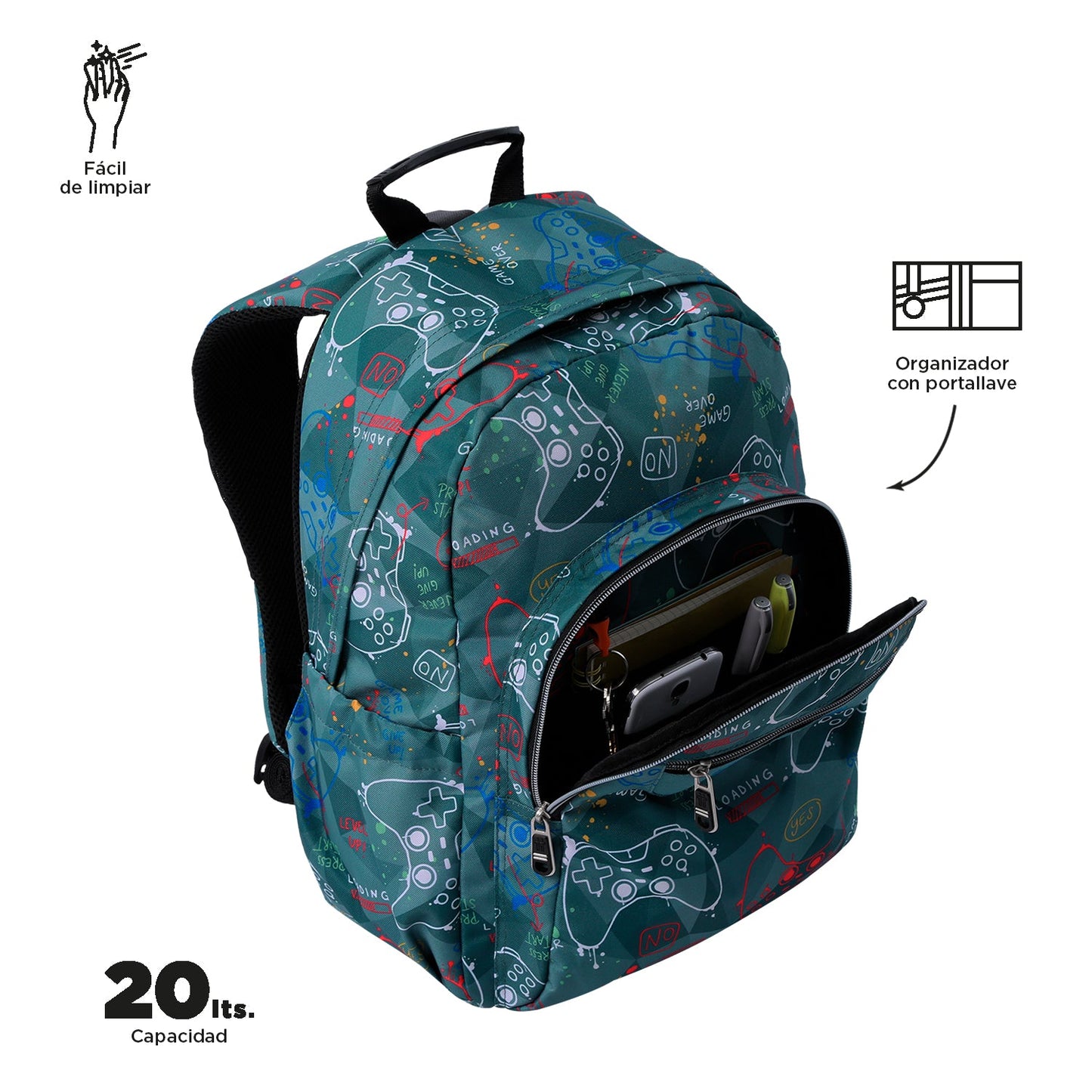 Mochila Totto Acuareles Sticks - 44cm Totto | El Maletí