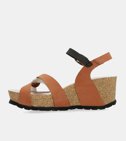 Sandalias cuña Anekke - Cuero