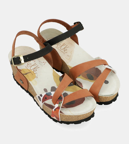 Sandalias cuña Anekke - Cuero