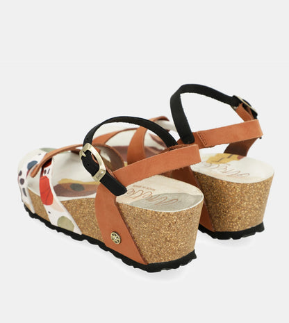 Sandalias cuña Anekke - Cuero