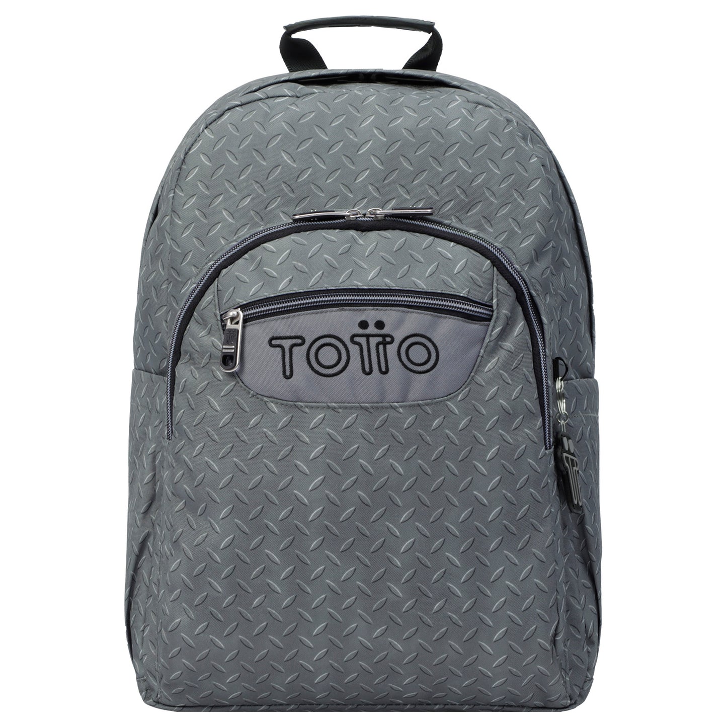 Mochila Totto Acuareles Gris Metálico - 44cm