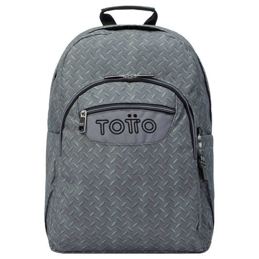 Mochila Totto Acuareles Gris Metálico - 44cm Totto - EL MALETI