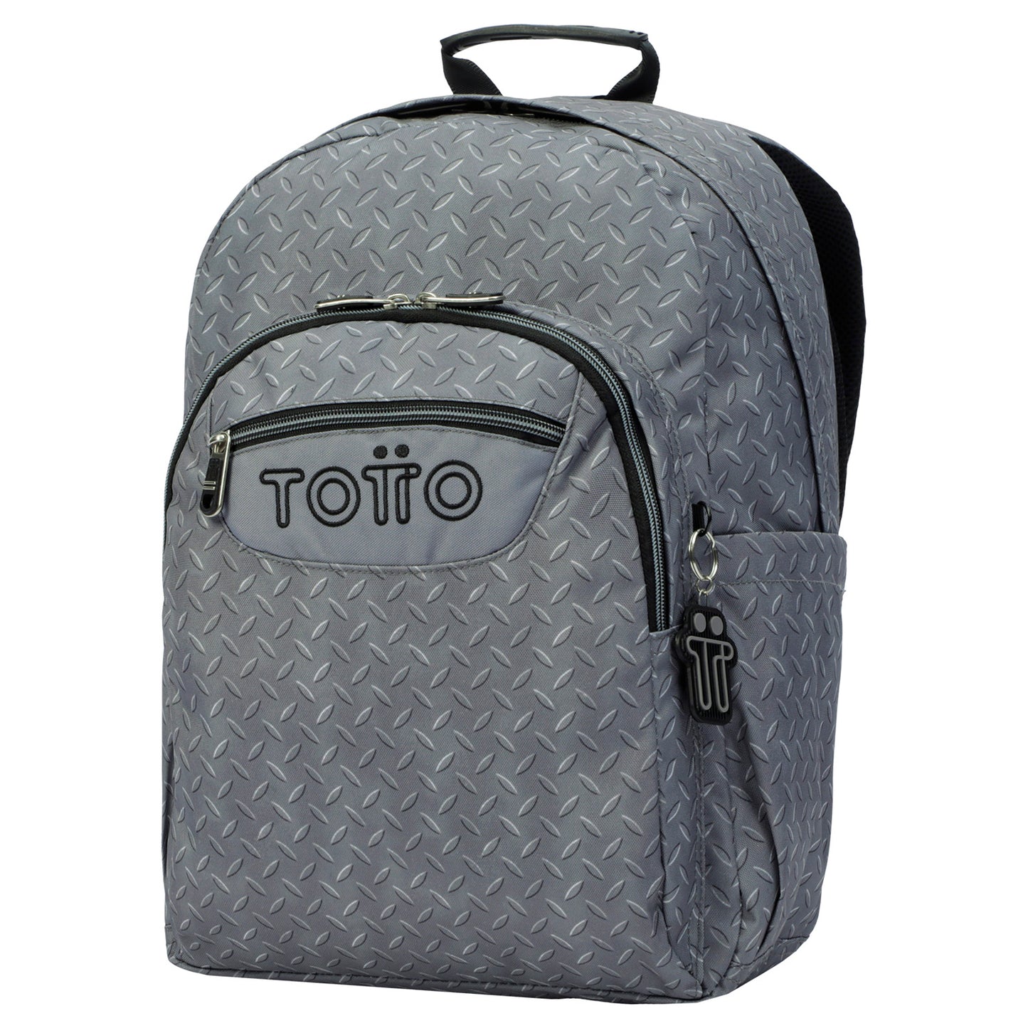 Mochila Totto Acuareles Gris Metálico - 44cm