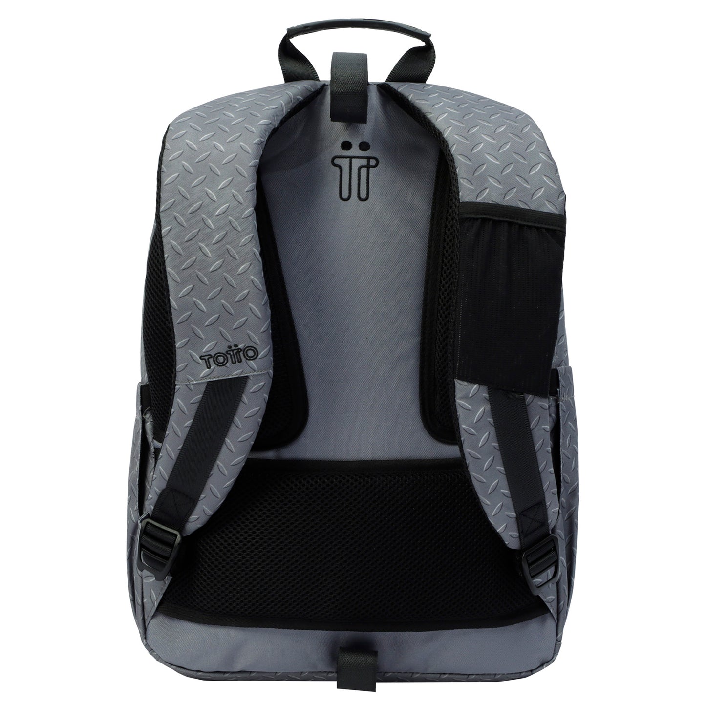 Mochila Totto Acuareles Gris Metálico - 44cm