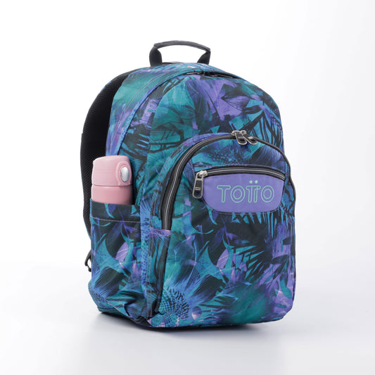 Mochila Totto Acuareles Electric Nature - 44cm