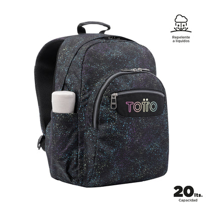 Mochila escolar adaptable a carro Totto Acuareles Salpicado - 44cm