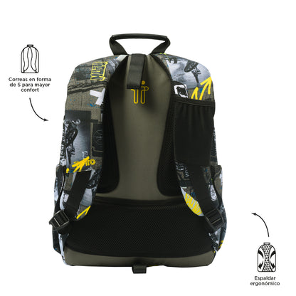 Mochila escolar adaptable a carro Totto Acuareles Baski - 44cm