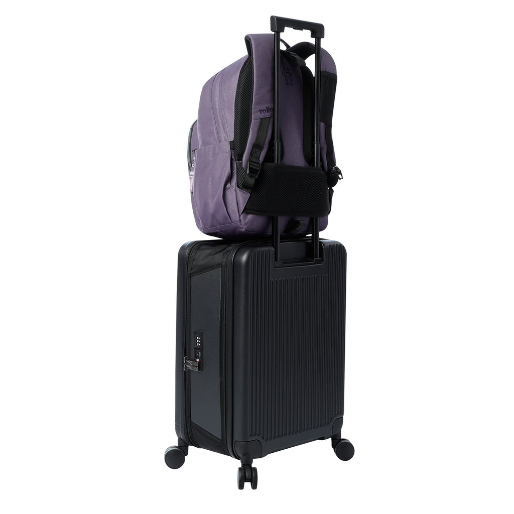 Mochila escolar adaptable a carro Totto Acuareles Glitter - 44cm