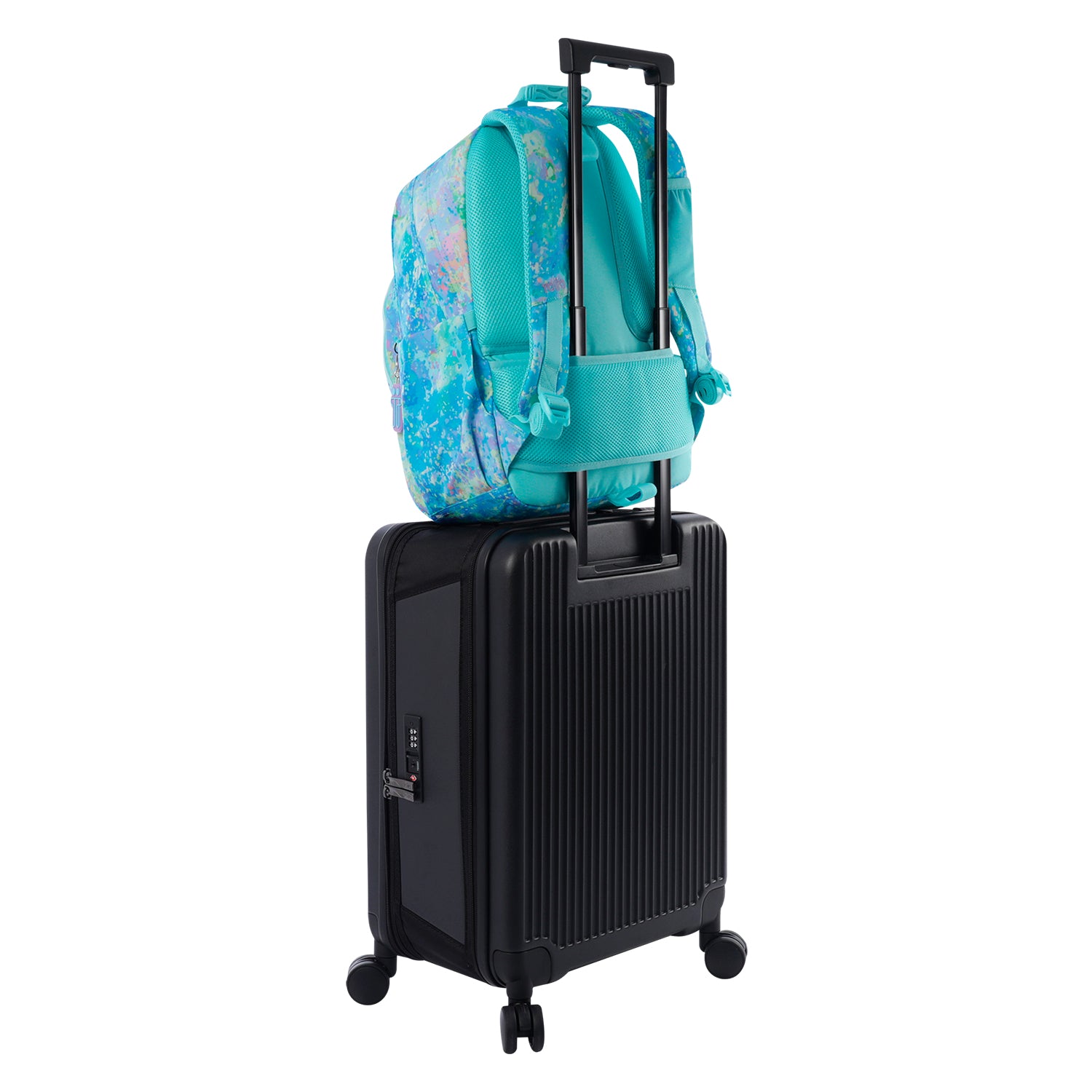 Mochila escolar adaptable a carro Totto Acuareles Glittep - 44cm