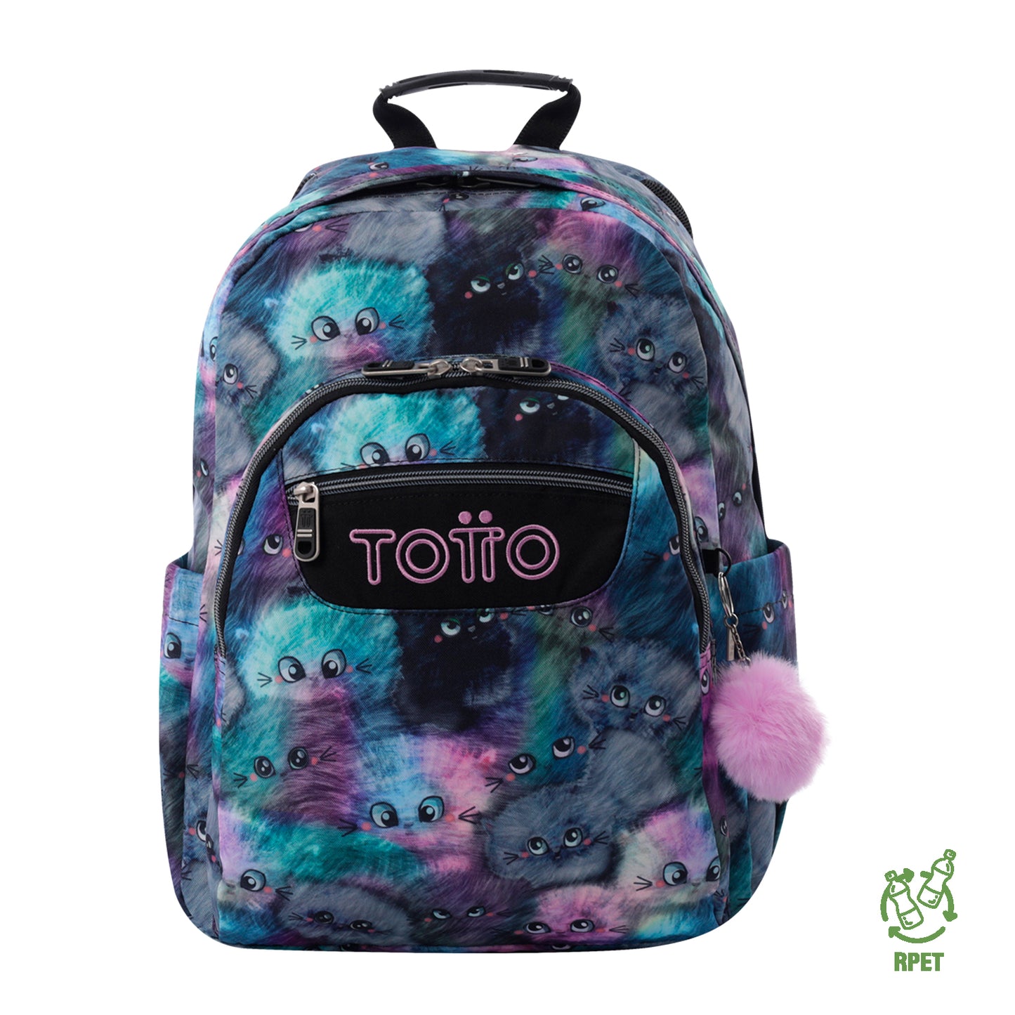 Mochila Totto Acuareles Kitten - 44cm