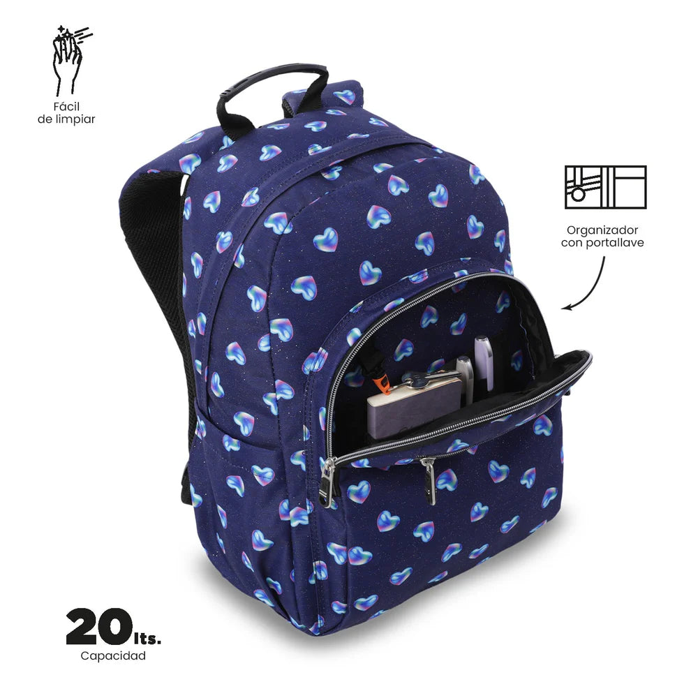 Mochila escolar adaptable a carro Totto Acuareles - 44cm