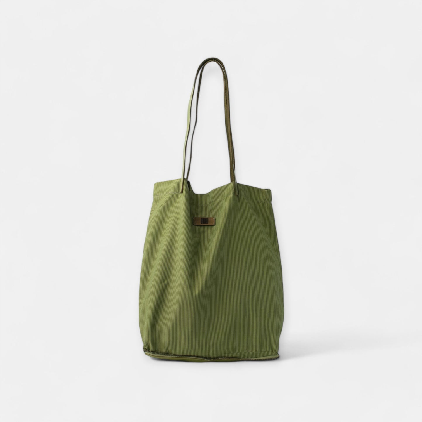 Tote bag plegable BIBA MANSFIELD STRIPES - Verde