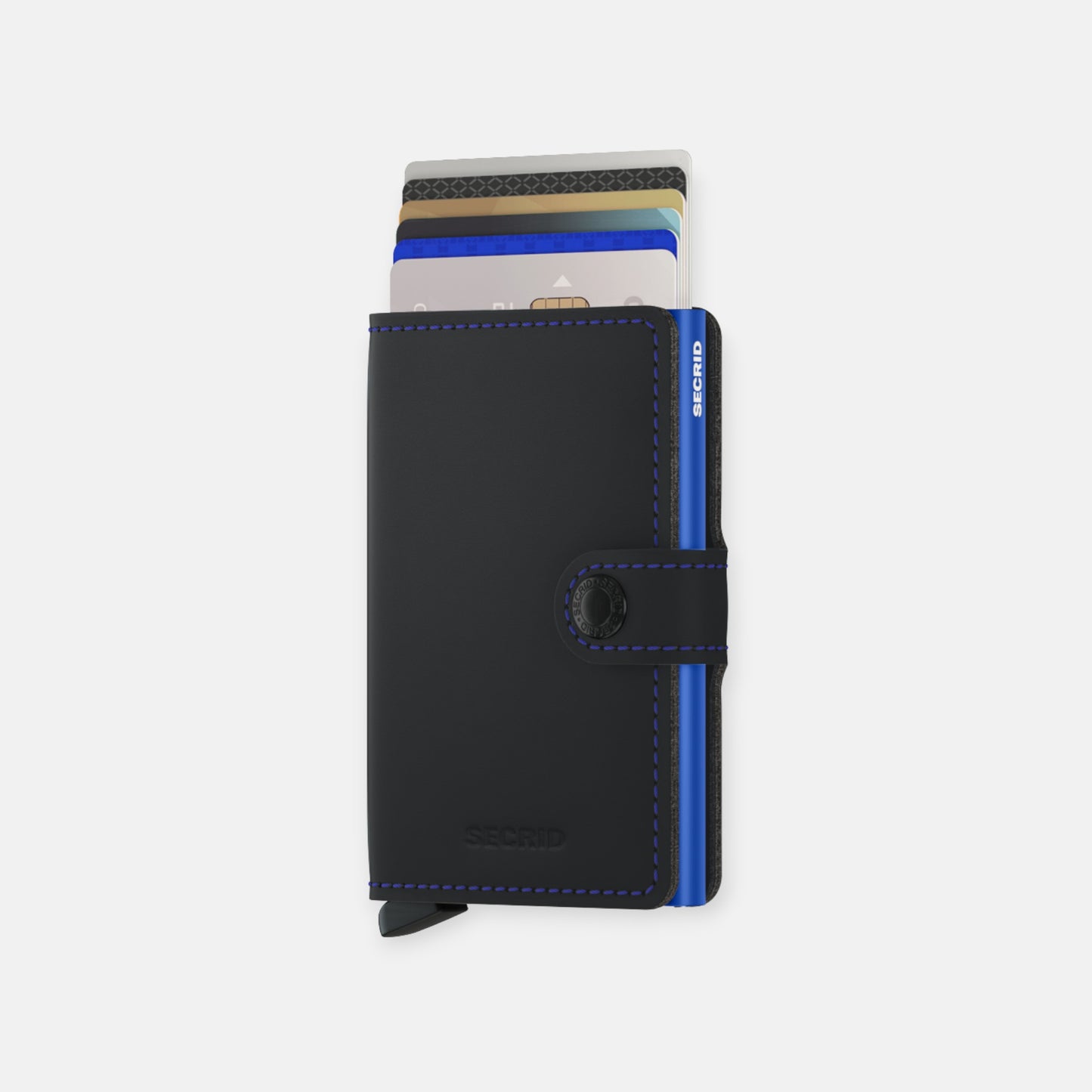 MINIWALLET SECRID MATTE BLACK & BLUE