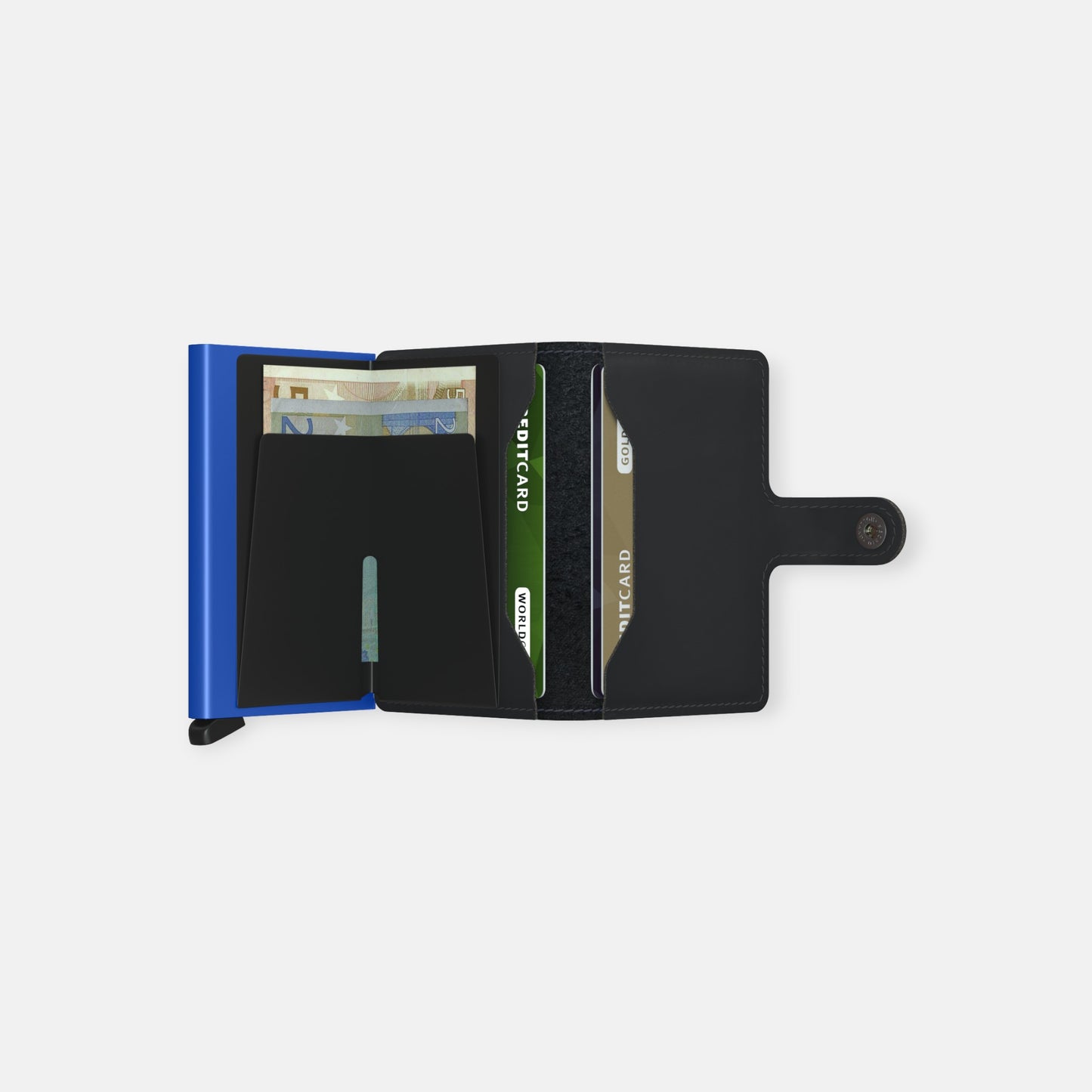 MINIWALLET SECRID MATTE BLACK & BLUE