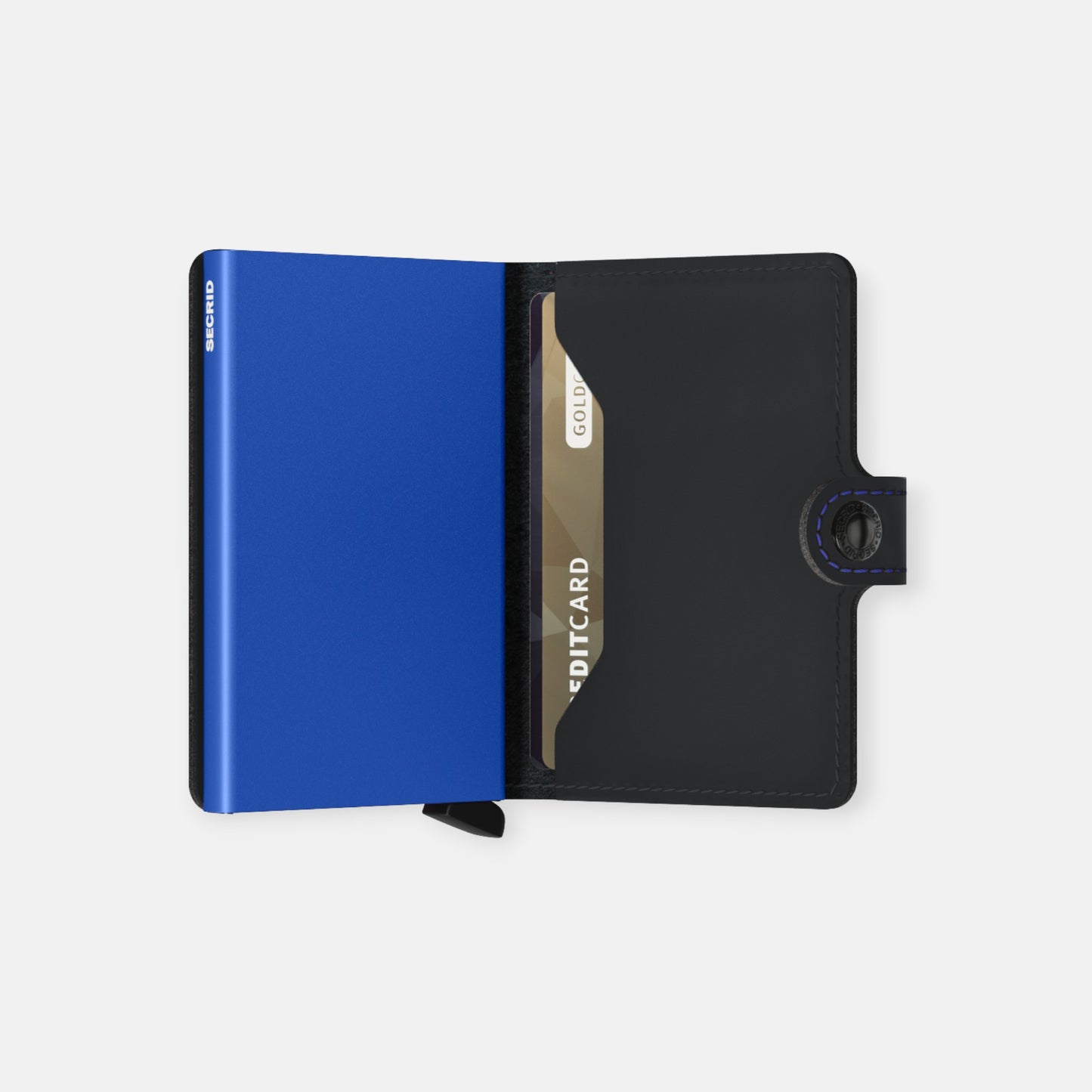 MINIWALLET SECRID MATTE BLACK & BLUE