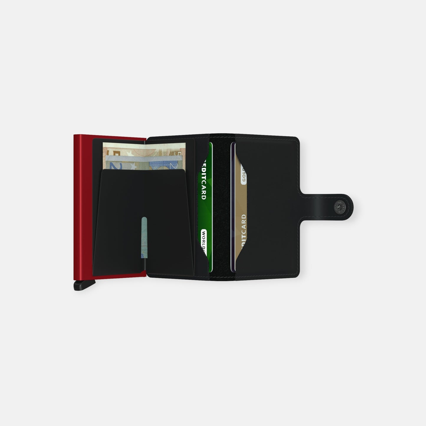 MINIWALLET SECRID MATTE BLACK & RED