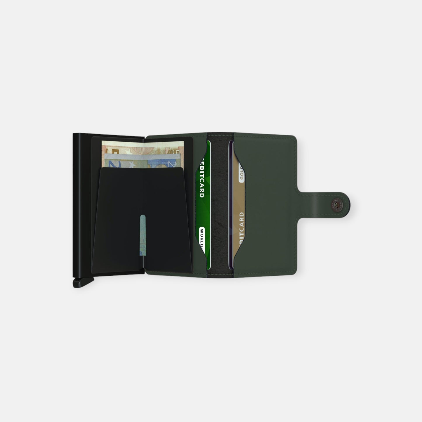 MINIWALLET SECRID MATTE GREEN & BLACK