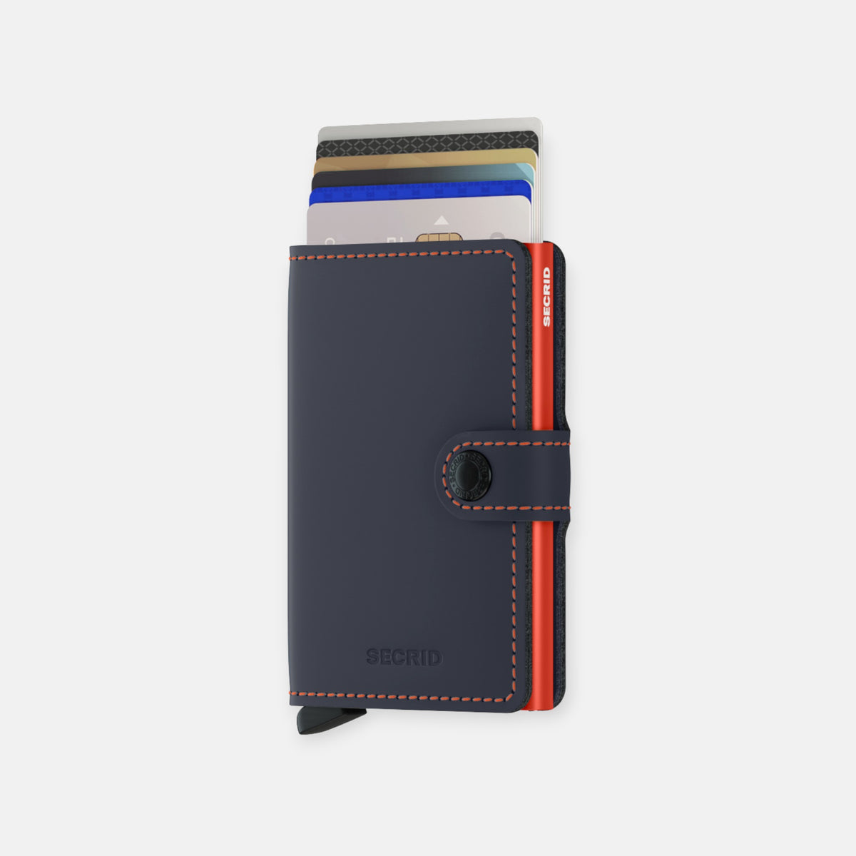 MINIWALLET SECRID MATTE NIGHTBLUE & ORANGE