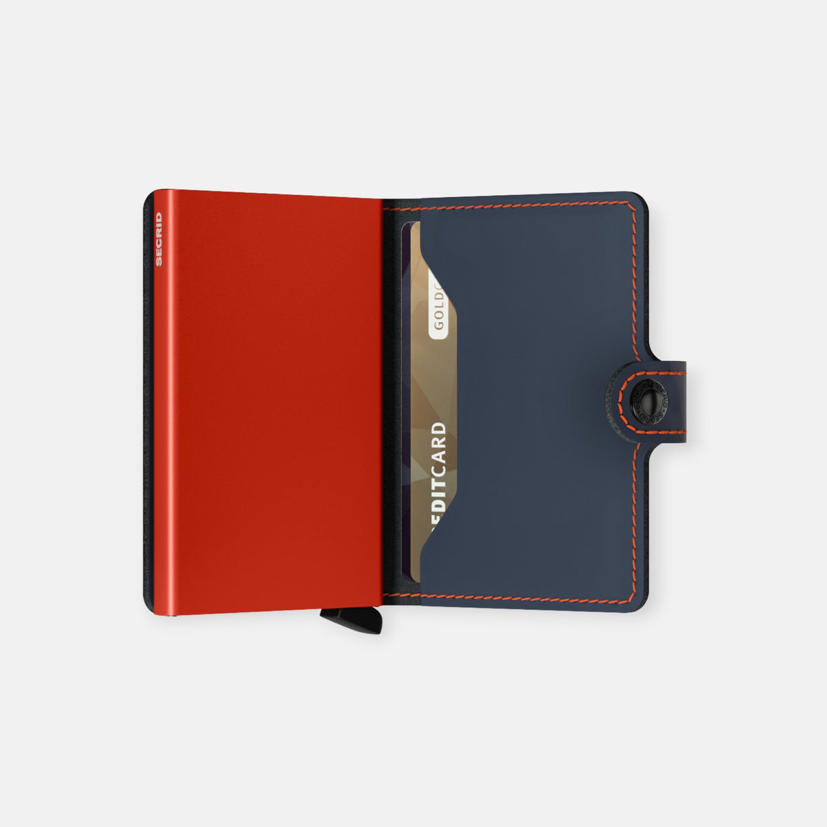 MINIWALLET SECRID MATTE NIGHTBLUE & ORANGE