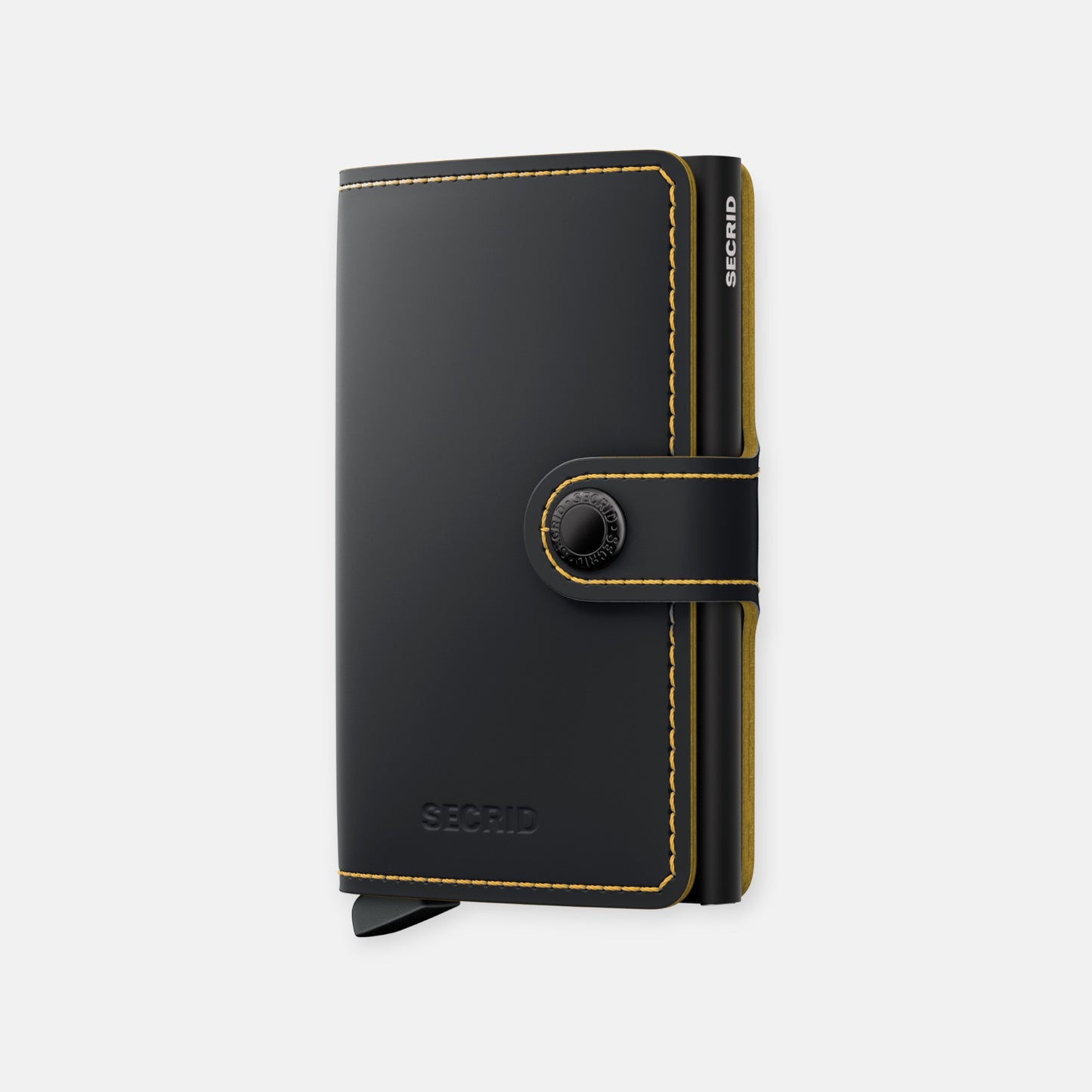 MINIWALLET SECRID MATTE BLACK & OCHRE