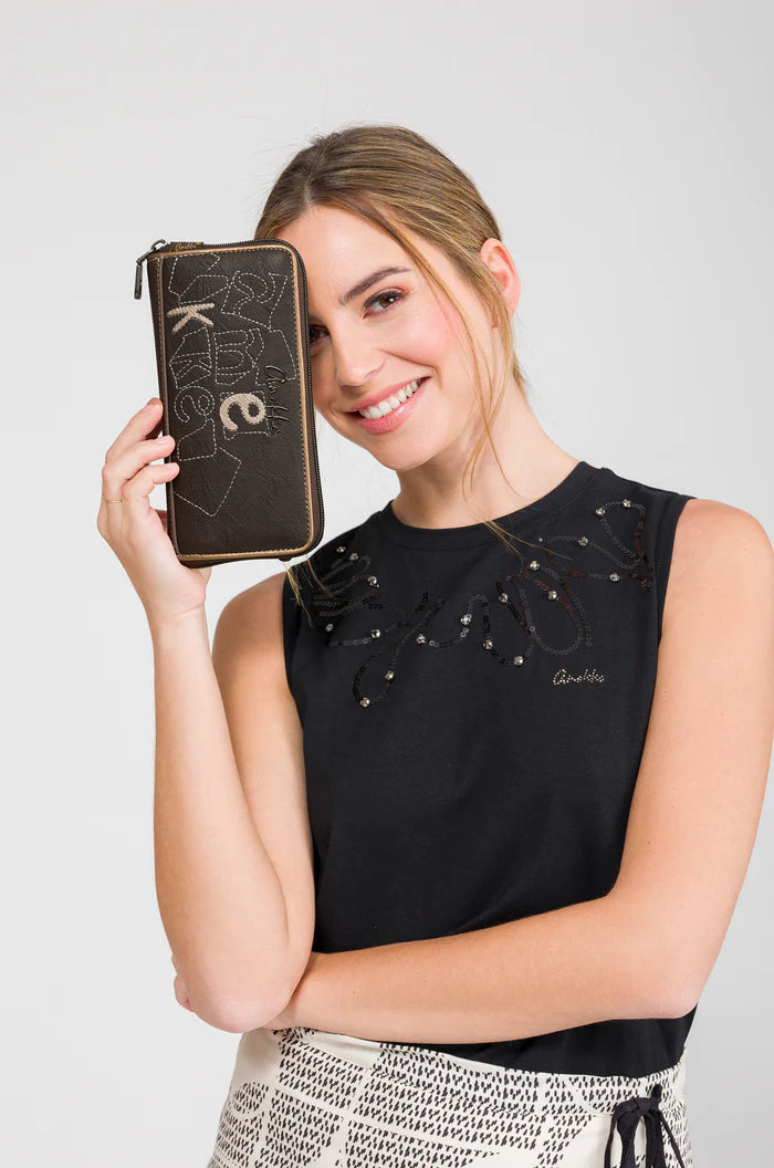 Billetero grande rígido Anekke Bloom