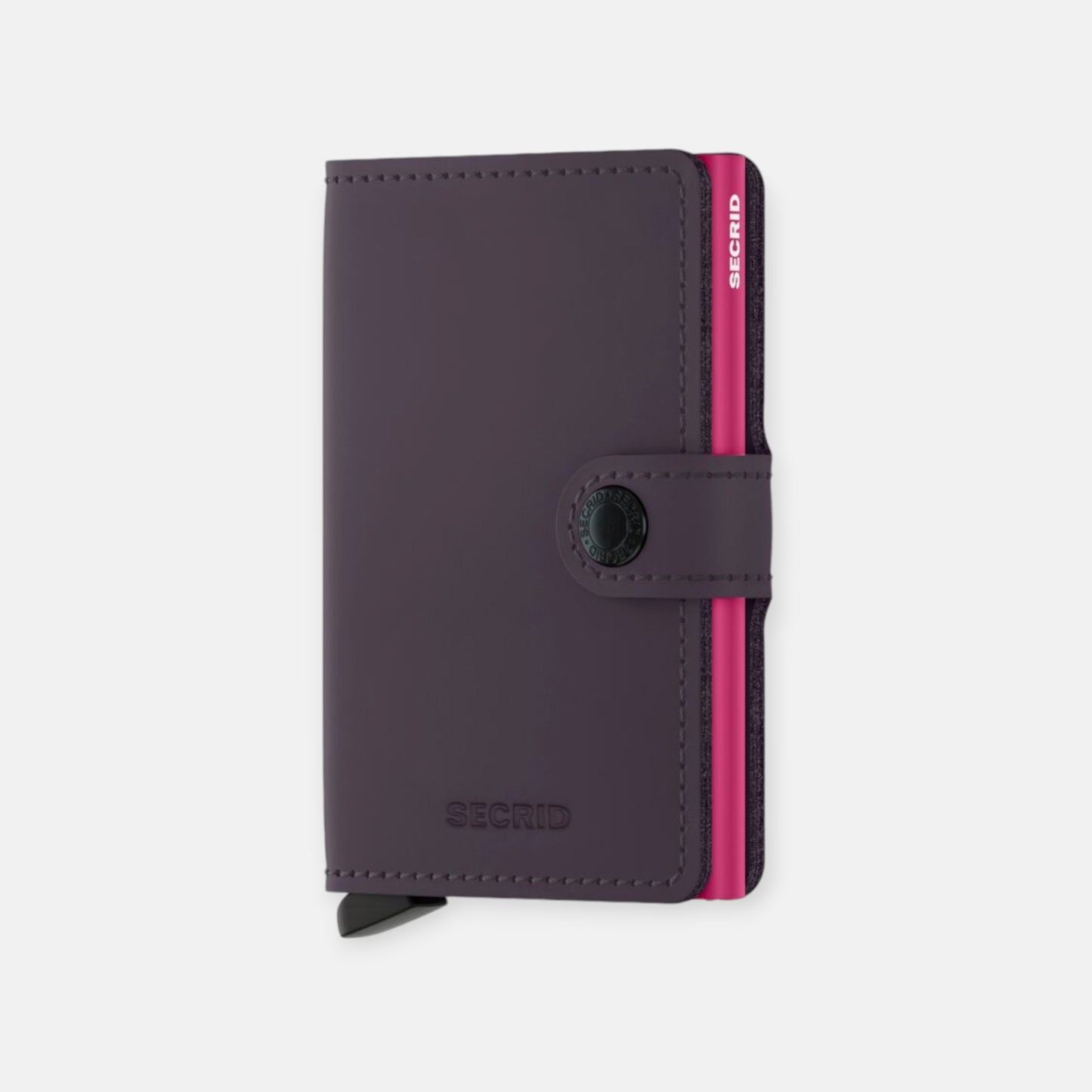 MINIWALLET SECRID MATTE DARK PURPLE & FUCHSIA