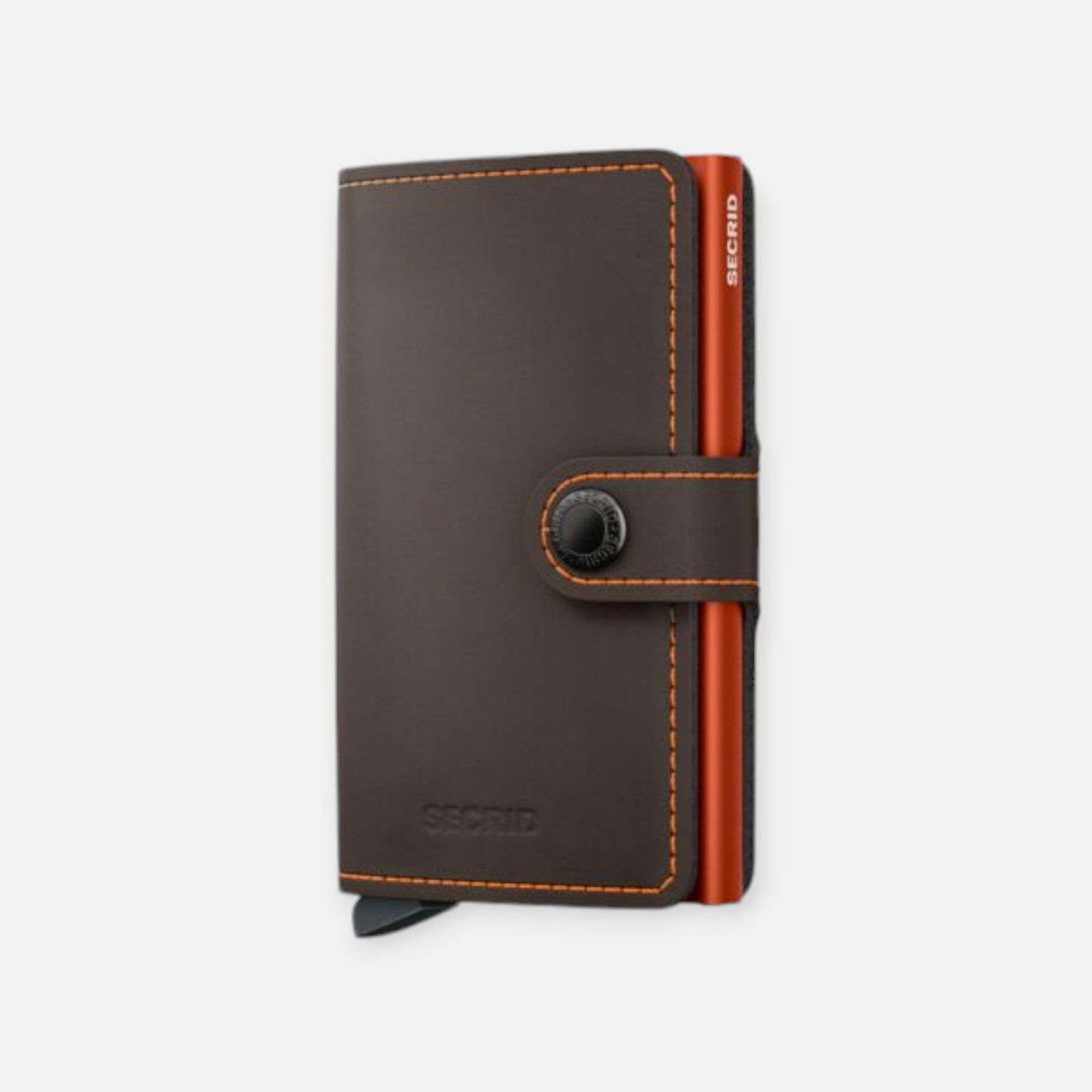 MINIWALLET SECRID MATTE TRUFFLE & ORANGE