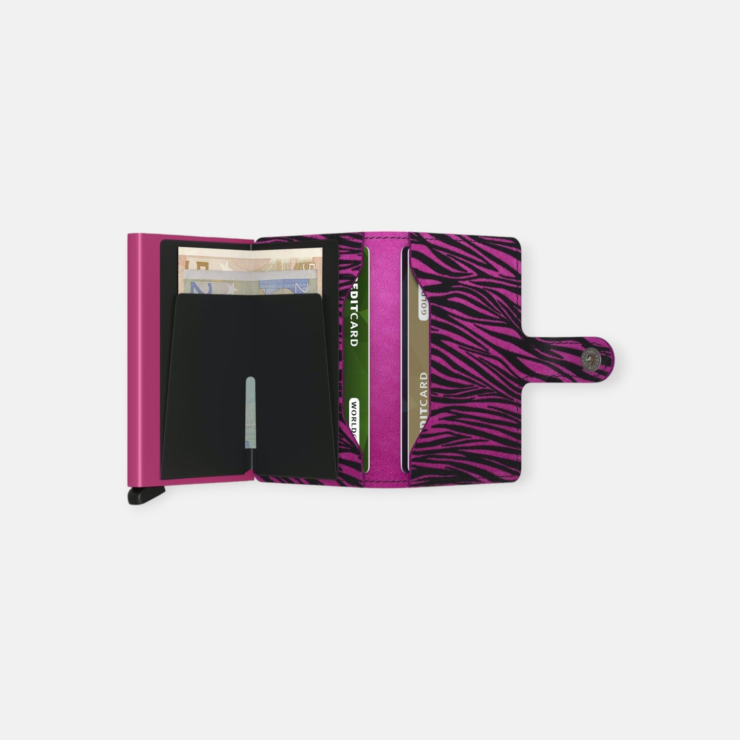 MINIWALLET SECRID ZEBRA FUCHSIA