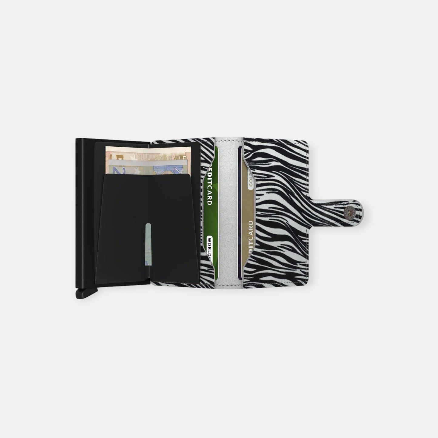 MINIWALLET SECRID ZEBRA LIGHT GREY