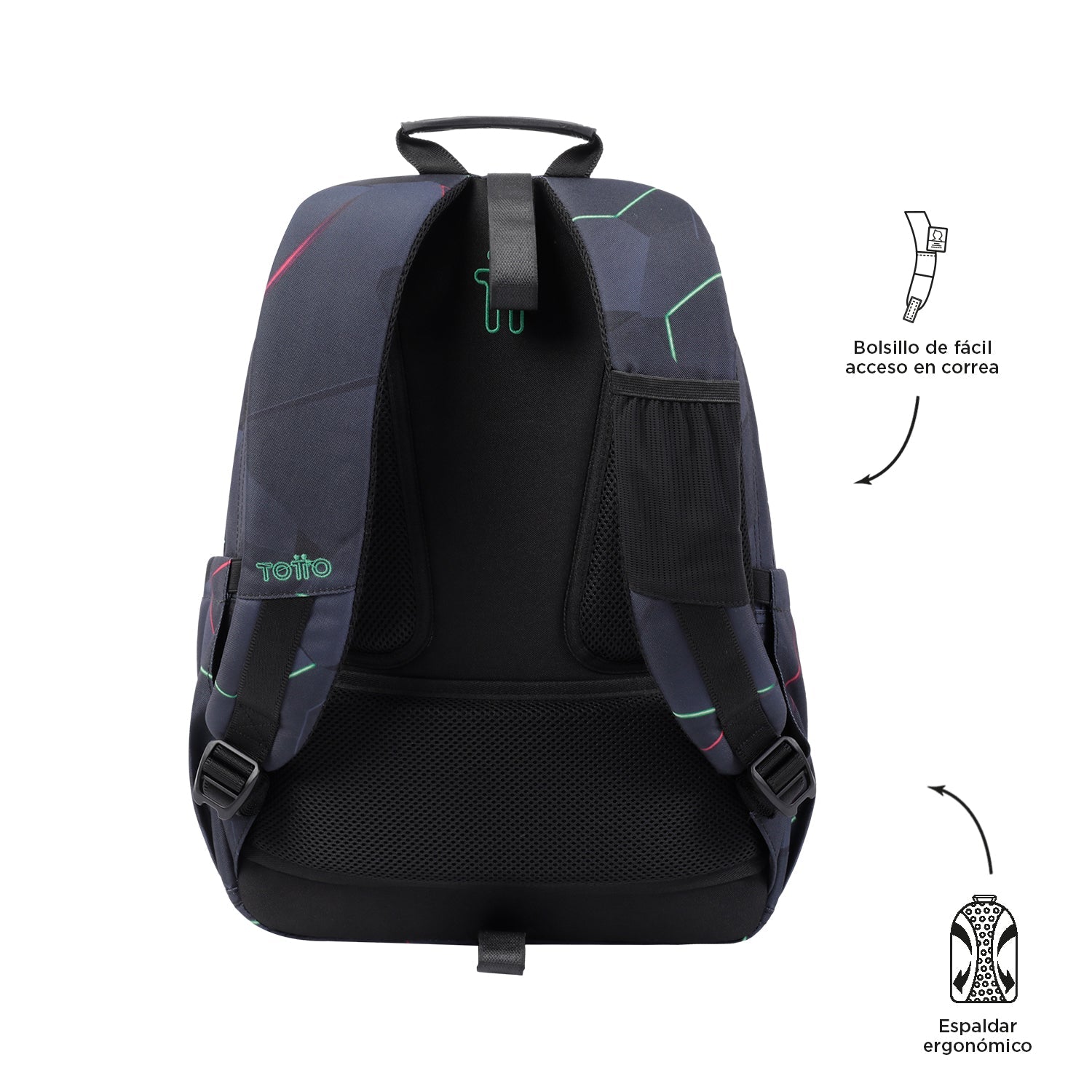 Mochila Totto Acuareles Fractal - 44cm Totto | El Maletí