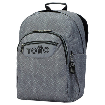 Mochila Totto Acuareles Gris Metálico - 44cm Totto | El Maletí