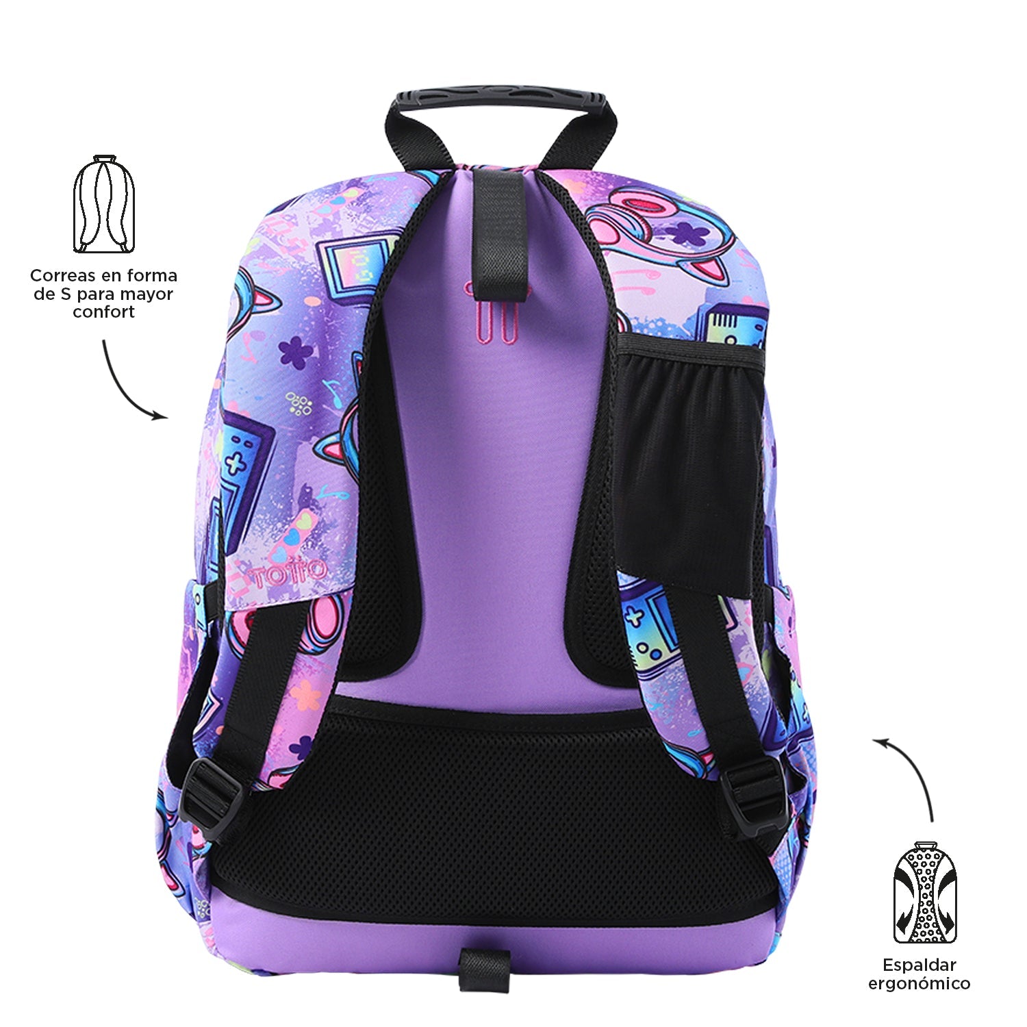 Mochila Totto Acuareles Meowsical - 44cm Totto | El Maletí