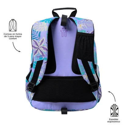 Mochila Totto Acuareles Morado - 44cm Totto | El Maletí