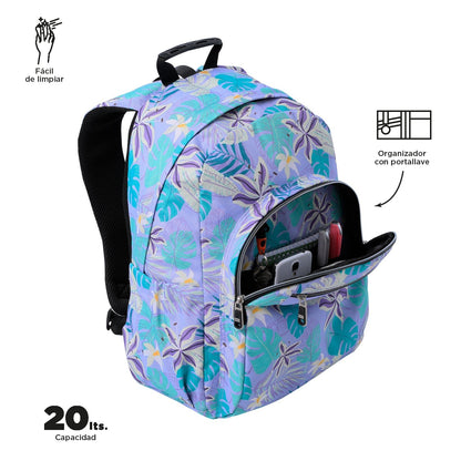 Mochila Totto Acuareles Morado - 44cm Totto | El Maletí