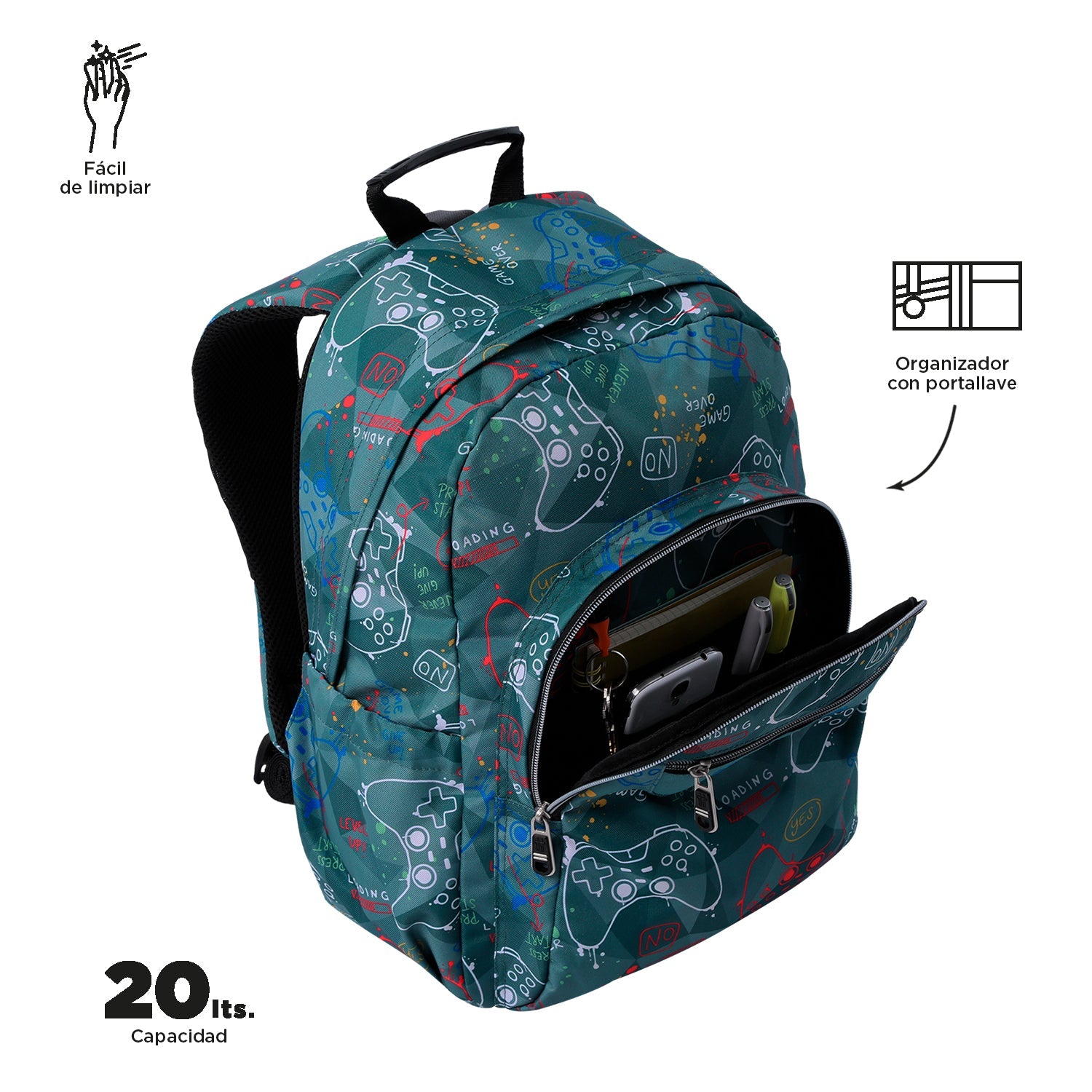 Mochila Totto Acuareles Sticks - 44cm Totto | El Maletí