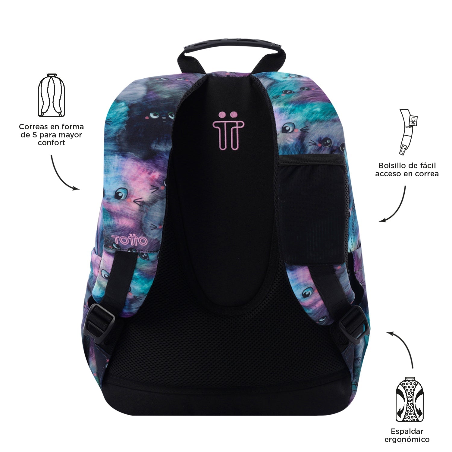 Mochila Totto Gommas Kitten - 39 cm Totto | El Maletí