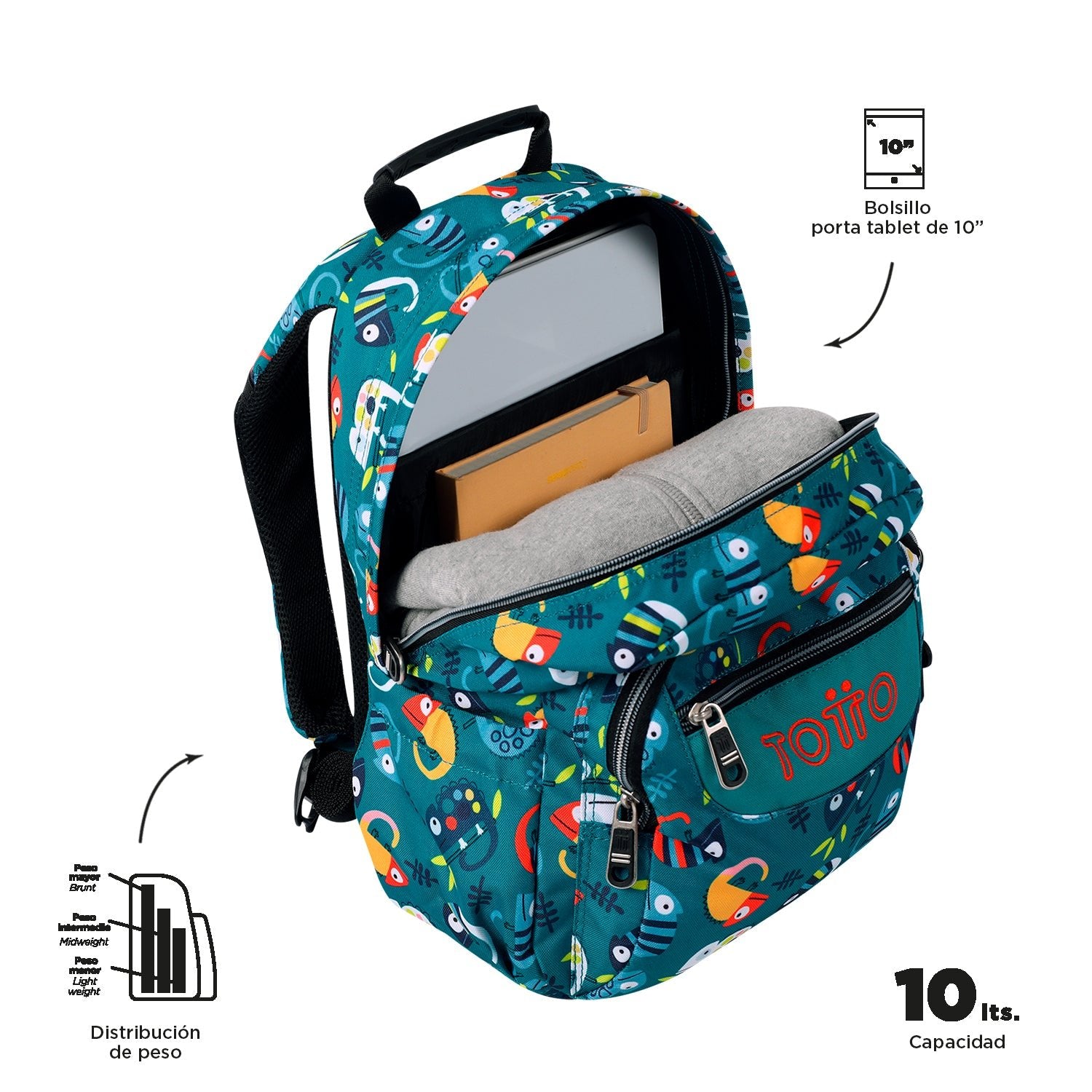 Mochila Totto Tempera Egreth - 36 cm Totto | El Maletí