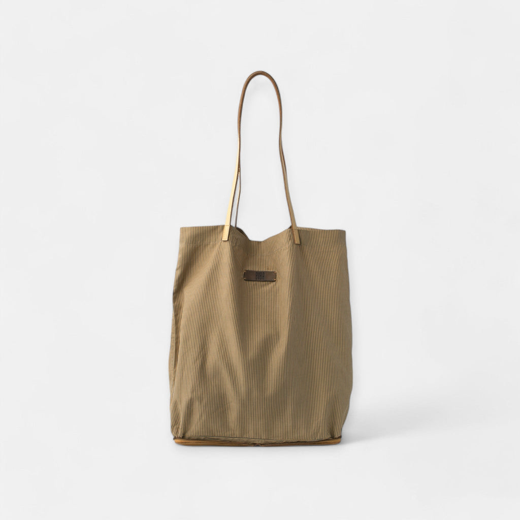 Tote bag plegable BIBA MANSFIELD STRIPES - Mostaza Biba | El Maletí